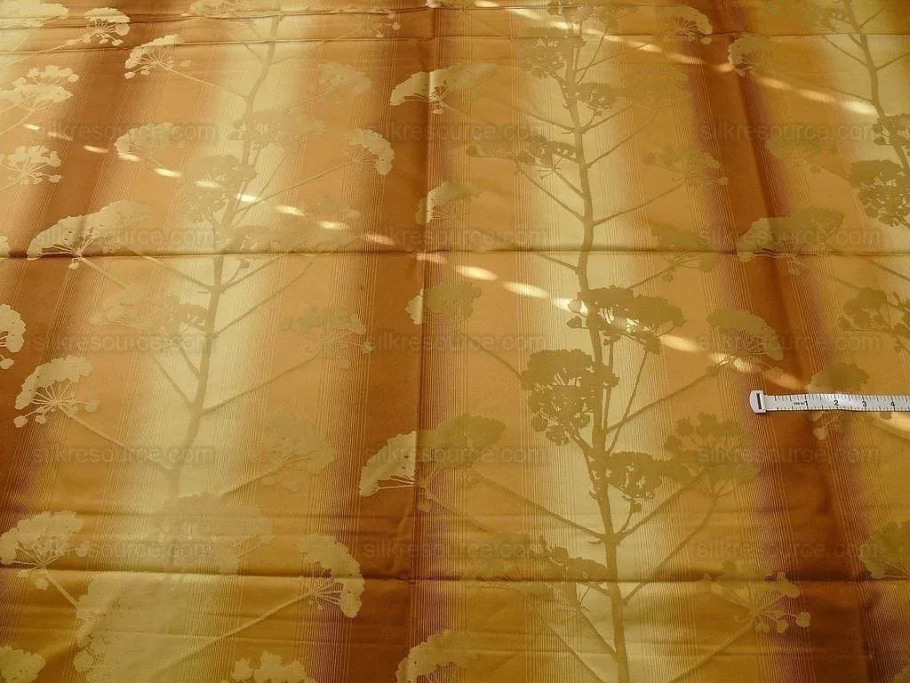 Kravet Coutour 100% Silk Quiet Place Serenity Gold Amber Forest Yarrow Autumn Foliage MSRP 276/Y By Yard