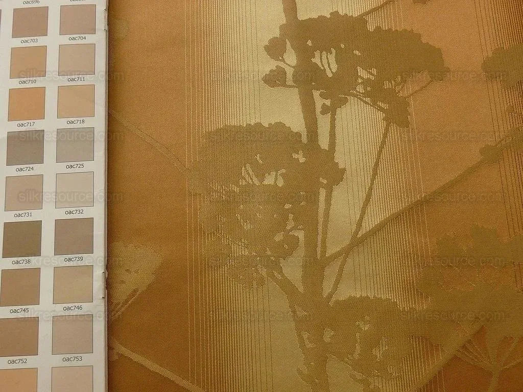 Kravet Coutour 100% Silk Quiet Place Serenity Gold Amber Forest Yarrow Autumn Foliage MSRP 276/Y By Yard