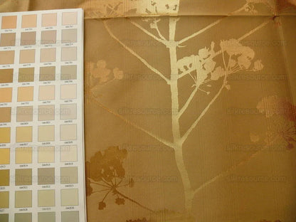 Kravet Coutour 100% Silk Quiet Place Serenity Gold Amber Forest Yarrow Autumn Foliage MSRP 276/Y By Yard