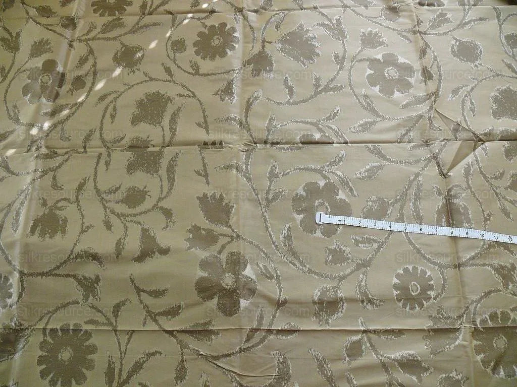 Kravet Coutour "origin"100%silk Lampas Bronze Gold 2.9y