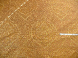100% SILK LAMPAS IKAT MEDALLION "TUSCANY" TAN