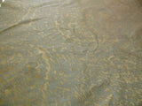 100% Silk Lampas Ikat Medallion "april" Tan Beige Blue Reversible Mid-Century