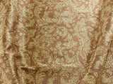 100% SILK DAMASK VINE W PIN STRIPE "JAVA" BROWN