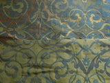 100% SILK JACQUARD FILIGREE MURAL "REFLECTION" BLUE