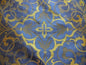 100% SILK JACQUARD FILIGREE MURAL "REGAL" BLUE