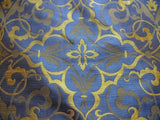 100% SILK JACQUARD FILIGREE MURAL "REGAL" BLUE