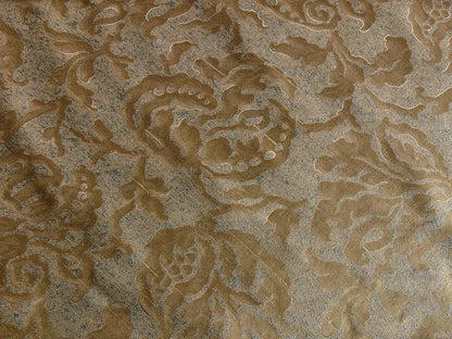 100% SILK JACQUARD PAPERCUT POM FLOWER "POOL" BLUE