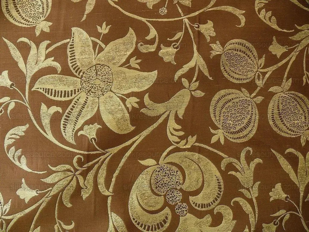 100% SILK LAMPAS FAIRY TALE POM "SEPIA" BROWN