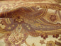 HIGH END HEAVY SILK LAMPAS LARGE PAISLEY "BRANCH" BROWN R