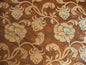 100% SILK LAMPAS CARNATION CREWEL "COGNAC" BROWN
