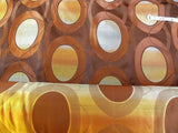 100% Silk Lampas Egg Mirror "java" Brown Gold Purple