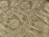 100%SILK DAMASK PEONY RIVER "MOONSTONE" ECRU
