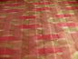 100% SILK LAMPAS IKAT WAVE "REDWOOD" RED