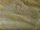 100% SILK LAMPAS IRISA "CELADON" BLUE