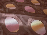100% Silk Lampas Egg Mirror "orchid" Purple Pink Orange