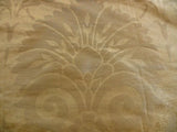 BY Yard 100% Silk Damask Large Stone Paisley "lariat" Tan Gold Mid Century