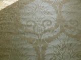 BY Yard 100% Silk Damask Large Stone Paisley "blond" Khaki Beige Mid Century