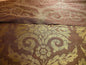 100% SILK DAMASK LARGE STONE PAISLEY "JAVA" BROWN BTY