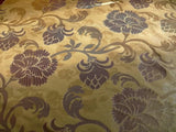 100% SILK LAMPAS CARNATION CREWEL "SHIMMER" GOLD