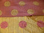 BY YARD 100% SILK DAMASK MOON IN BAMBOO "WINE" MAGENTA