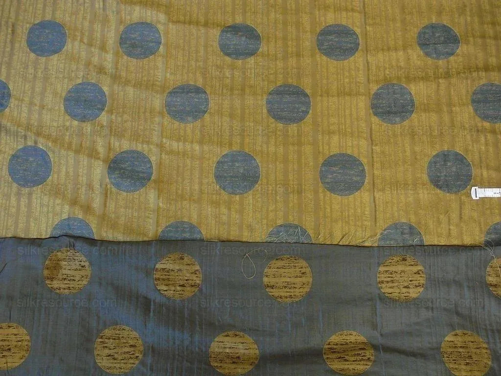 BY YD 100% SILK DAMASK MOON IN BAMBOO "TWILIGHT" BLUE