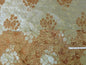 100% SILK LAMPAS PEONY PAISLEY "CELADON" ECRU