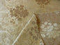 100% SILK LAMPAS PEONY PAISLEY "GOLDEN" TAN