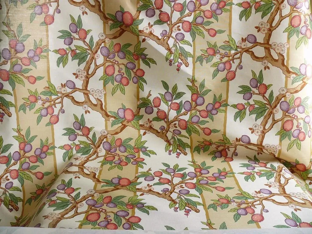 BRUNSCHWIG&FILS "KUMQUAT TREE" ASIAN BEAUTIFUL LINEN! Retail$166