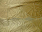 100% SILK DAMASK MODERN GEOMETRIC DAISY ROUND "BLOND" GOLD