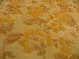 Rm Coco 100% Silk Lampas Autumn Tri-leaf Flower "amber" Gold Yellow Tan Bronze MSRP USD 199.90/Y