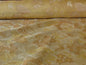 RM COCO 100% SILK LAMPAS AUTUMN TRI-LEAF FLOWER "WHEAT" GOLD