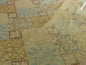 Kravet 100% SILK LAMPAS ASIAN TILE "BLUESTONE" TAN MSRP$216/Y