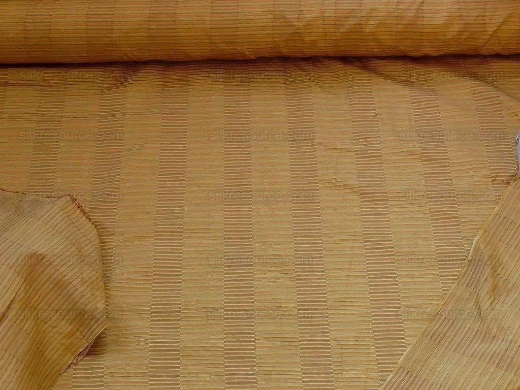 100% SILK JACQUARD PIANO KEY TEXTURE "AMBER" GOLD