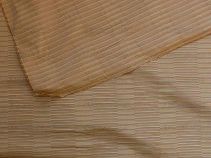 100% SILK JACQUARD PIANO KEY TEXTURE "FLAX" GOLD