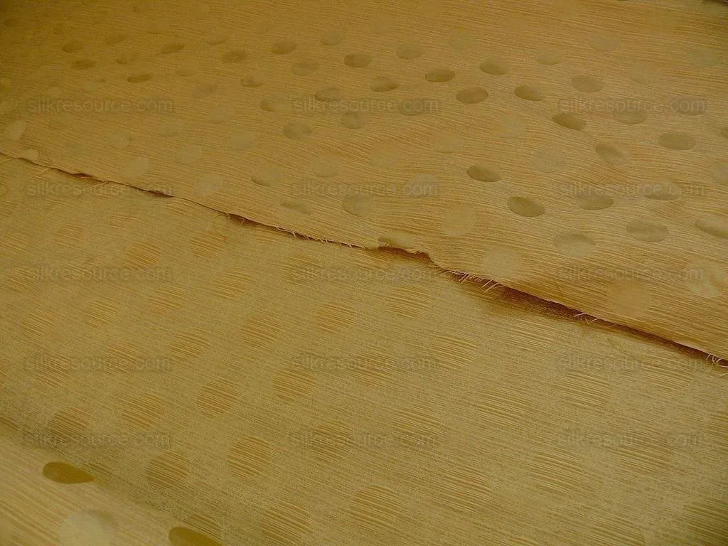 B.Berger 100% SILK DAMASK POLKA DOT "SUNKISSED" GOLD MSRP100+/Y