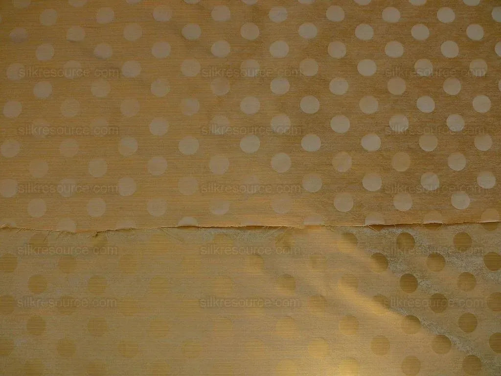 B.Berger 100% SILK DAMASK POLKA DOT "MAZOLA" ECRU MSRP150+/Y