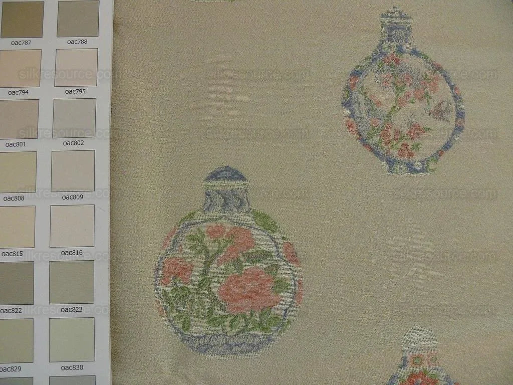 Lee Jofa Chinoiserie Lampas Mitsouko Weave Snuff Box Opal MSRP USD 248/Y