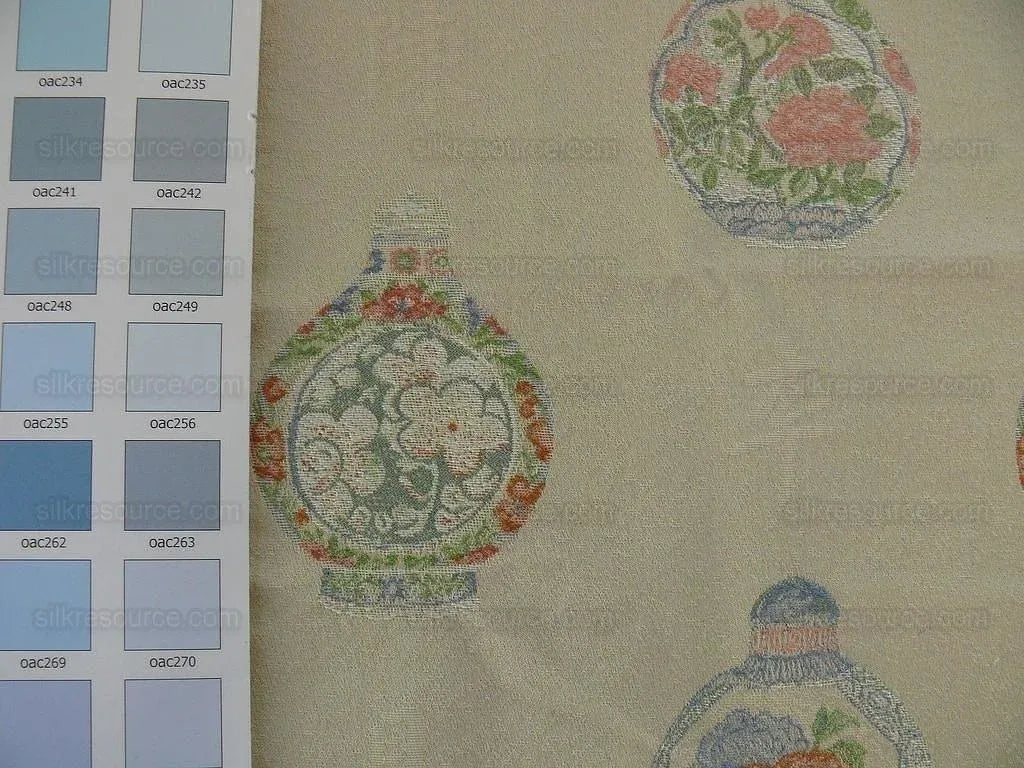 Lee Jofa Chinoiserie Lampas Mitsouko Weave Snuff Box Opal MSRP USD 248/Y