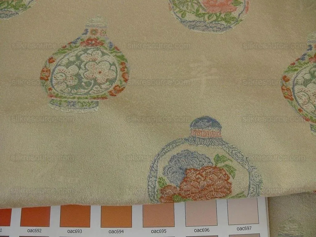 Lee Jofa Chinoiserie Lampas Mitsouko Weave Snuff Box Opal MSRP USD 248/Y