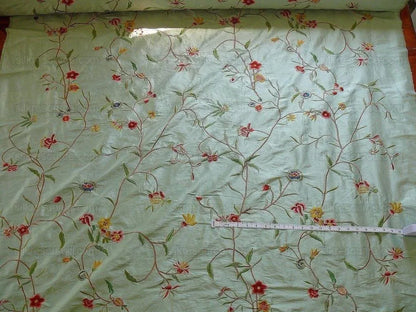 Maxwell "spectacular" Morning Blue Aqua Silk Embroidery