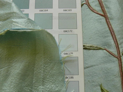 Maxwell "spectacular" Morning Blue Aqua Silk Embroidery