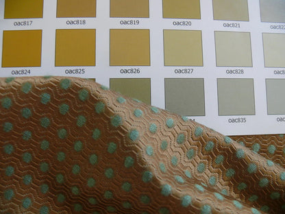 By Yd Brunschwig &amp; Fils Calisson Aqua Green Copper Mini Dot Silk Jacquard