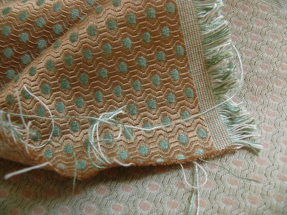 By Yd Brunschwig &amp; Fils Calisson Aqua Green Copper Mini Dot Silk Jacquard