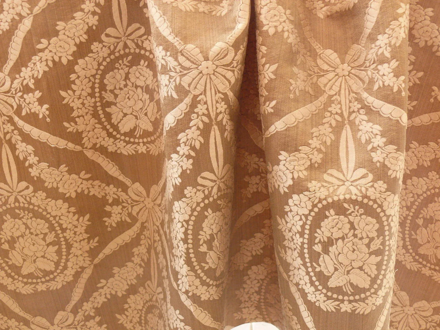 Scalamandre Silk+cotton Brown Damask Victoria Cameo