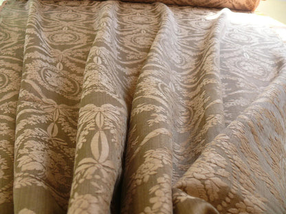Scalamandre Silk+cotton Brown Damask Victoria Cameo