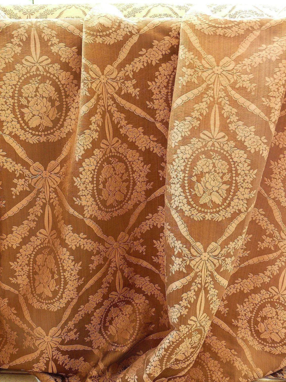 Scalamandre Silk+cotton Brown Damask Victoria Cameo