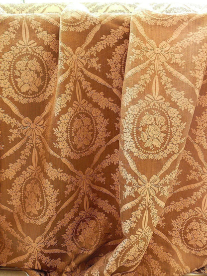 Scalamandre Silk+cotton Brown Damask Victoria Cameo