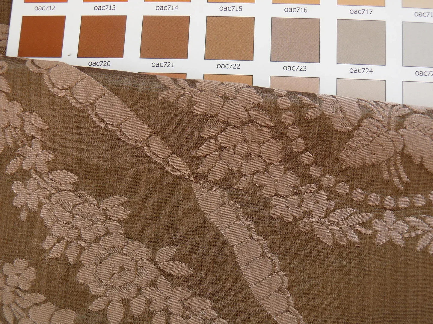 Scalamandre Silk+cotton Brown Damask Victoria Cameo