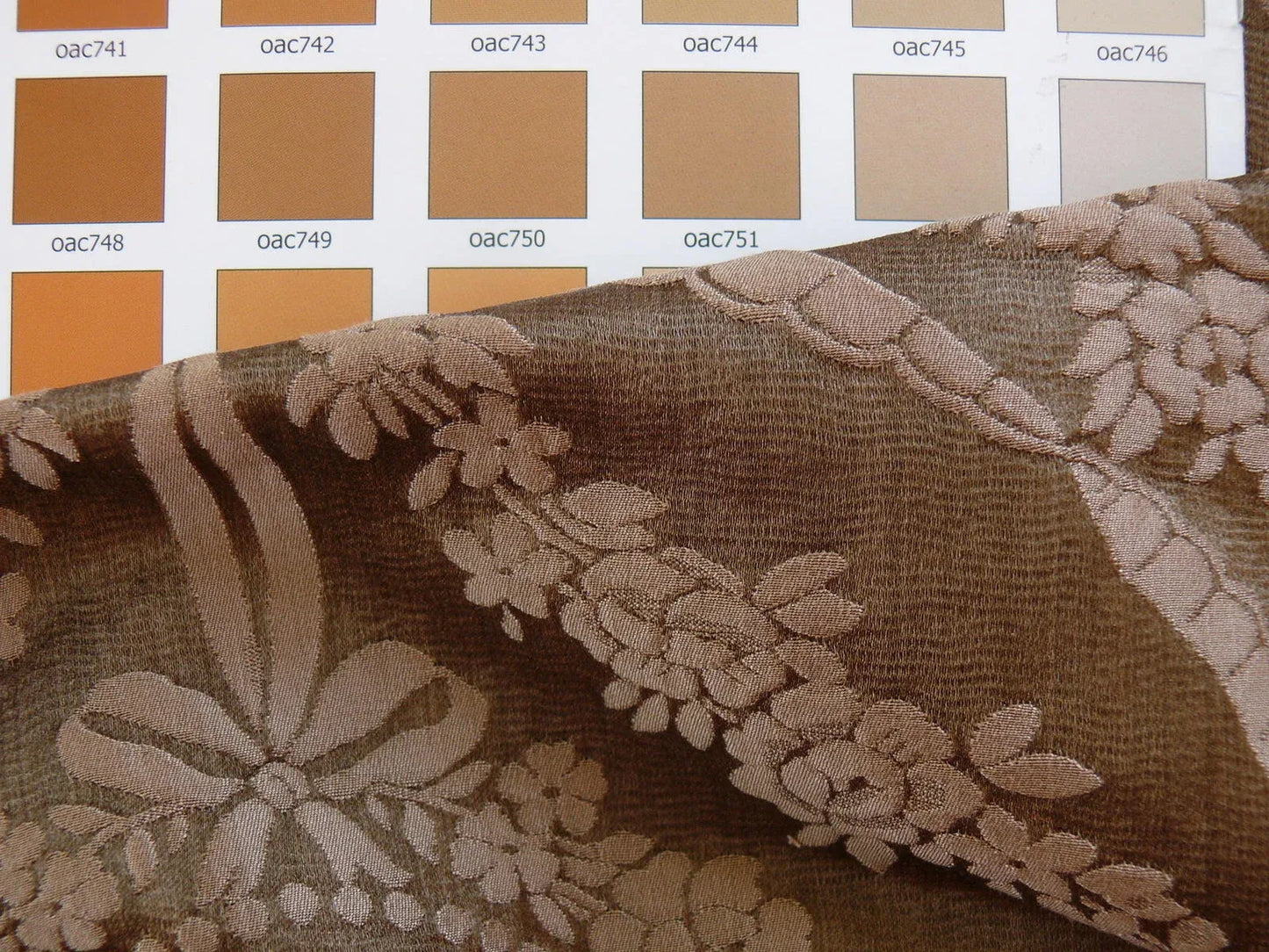 Scalamandre Silk+cotton Brown Damask Victoria Cameo