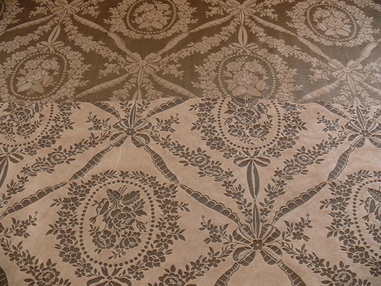 Scalamandre Silk+cotton Brown Damask Victoria Cameo